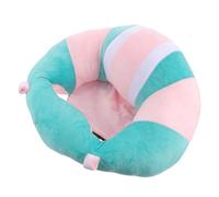 CORHAD Baby Sofa Cushion Infant Seat Support Plush Boys and Girls Sitting Sofa 45cm Diameter Lightweight 0.68kg Soft Crystal Velvet Seat for Toddlers in Pastel Green and Pink