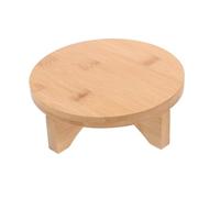 CORHAD Bamboo Wood Round Display Base Decorative Pedestal Stand for Indoor Flower Pots Candle Holders and Small Item Display Versatile Low Maintenance Plant Riser for Home Office Decor