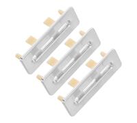 CORHAD Basin Sink Overflow Caps 3pcs Zinc Alloy Silver Decorative Protective Covers for Bathroom Vanity and Bathtub
