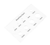 CORHAD Bead Size Gauge Acrylic Ruler for Jewelry Making Precise Measurement Compact White Beads Size Ruler for Rhinestones Pearls 2/4/6/8/10/12/14/16/18mm Multi-Shape Crafts Tool