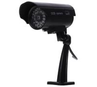 CORHAD Black Abs Dummy Cctv Camera with Led, Adjustable Bracket