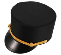 CORHAD Black Train Conductor Hat Classic Railroad Style Cloth Cap with Universal Fit and Comfortable Design, Vintage Engineer Headwear for Adults Suitable as Festive Accessory or Railway
