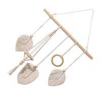 CORHAD Bohemian Macrame Hair Bow Holder and Hair Clip Hanging Organizer, Beige Cotton Rope Wall Decor for Nursery Storage and Boys and Girls’ Room Accessories