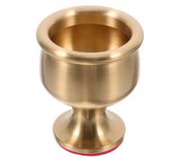 CORHAD Brass Buddhist Offering Cup Decorative Tabletop Buddhism Cup Portable Water for Smaller Spaces and On-the-go Use with Golden Finish