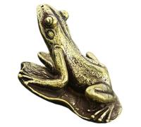 CORHAD Brass Frog Figurine Tea Pet Ornament for Tea Tray Feng Shui Display