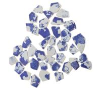 CORHAD Broken Blue and White Ceramic Mosaic Tiles 500G Bag Irregular Small Decorative Porcelain Pieces for DIY Craft Supplies and Tile Art Projects