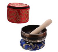 CORHAD Buddha Sound Bowl Set Tibetan Meditation Bowl Mallet Yoga Singing Sound for Relaxation for Travel Random Color