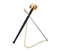 CORHAD Buddhist Temple Copper Yin Qing Hand Percussion Instrument with Loud and Heavy Sound, Wooden Handle for Meditation and Prayer Rituals, Decorative and Attention-attracting Chimes