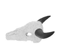 CORHAD Bull Skull Reptile Hideout Aquarium Accessory High Fidelity Fish Tank Ornament for Bearded Dragons Snakes Amphibians Secure Pet Shelter with Ancient Design Suitable for Various