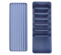 CORHAD Cable Storage Box, Multi-grid Storage Holder, Ps Wire Case with Open Lid Design for Cable Management, Charger Plug and Socket Organisation, Home Desk Use Blue