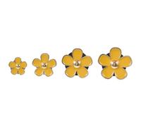CORHAD Car Dashboard Decorations 4pcs Yellow Alloy Daisy Flower Clips Air Freshener Easy to Clip Car Interior Scents for Women