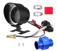 CORHAD Car Water Temperature Gauge Voltmeter Round Screen Digital Multi Functional for Engine Monitoring Space Saving Design Adapter Kit for Car