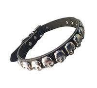 CORHAD Cat Bowknot Hairpin Collar Halloween Pet Supplies Skull Adjustable for Cats Size l