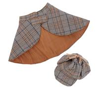 CORHAD Cat Detective Costume Set with Cape and Detective Hat, Medium Size Role Playing Props for Cats and Puppies, Lightweight Fabric for Pet Cosplay and Halloween Dress