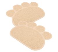 CORHAD Cat Litter Rug for Counters Grey Nonslip Cat Litter Mat Pet Paw Design