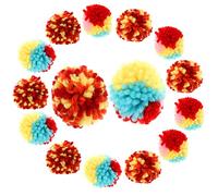 CORHAD Cat Toy Balls 15pcs Colourful Soft Plush Kitten Toys Interactive Chewing Exercise Balls for Cats Sturdy for Stress Relief Random Colours