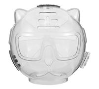 CORHAD Cat Transparent Muzzle with Breathable Hood, Cat Grooming Hood, Clear Visor Headgear for Aggressive Protection, Face Mask for Shaving, Trimming