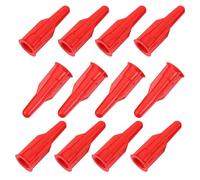 CORHAD Caulk Nozzles Preventing Air Entry 20pcs Red with Re-sealable Caps Sturdy Sealant Glue Nozzle Accessories for Precise Caulking Tasks in Home Improvement