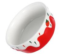 CORHAD Ceramic Anti-spill Feeding Bowl for Small Animals Food Dish for Hamsters Rabbits Guinea Pigs Chinchillas Cute Design Easy to Clean Keeps Cage Tidy