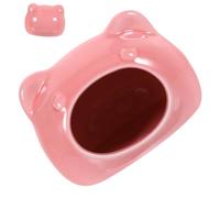 CORHAD Ceramic Hamster House Cooling Hideout Small Pink Summer Sleeping Nest for Hamsters and Guinea Pigs Pet Hideaway