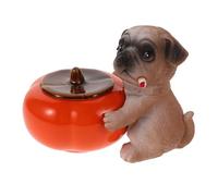 CORHAD Ceramic Persimmon Ashtray with Lid, Stylish Home Smoking Ashtray with Antifly Ash Function, Versatile Use for Bedroom and Living Room Decor, Unique Artistic Elegance