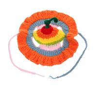 CORHAD Colorful Cat Beanie Hat with Ear Holes for Tiny Pets Soft Knitted Rainbow Cap Cozy for Birthday Parties Cute Cat Apparel Accessory Comfortable Costume Outfits