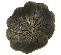 CORHAD Copper Ink Dish Calligraphy Brush Rest Plate with Lily Flower Metal Decor, Chinese Calligraphy Set Accessory for Traditional Painting and Water Brush Pen Holder, Bronze Sakura