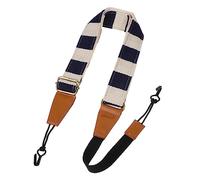 CORHAD Cotton Ukulele Shoulder Strap Crossbody Belt Blue Plaid Adjustable Sling Replacement for Concert and Soprano Ukuleles