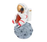 CORHAD Creative Resin Astronaut Figurine with Piano Space Ornament for Desk Decor Smooth Surface Resin Statue for Office Bookshelf and Bedroom Gift for Space Enthusiasts and Lovers