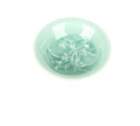 CORHAD Creative Tableware Use Cup Celadon Ceramic Embossed Tea Household Bowl with Plant Pattern, Light Green Color or Change for Holding Tea or Soup Restaurant Home