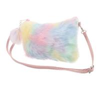 CORHAD Cross-body Shoulder Bag Tie-dye Design Rainbow Plush Ladies