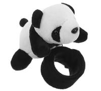 CORHAD Cute Panda Plush Bike Handlebar Ornament, Mini Stuffed Animal Decoration for Mountain and Road Bikes, Cycling Accessory with Slap Bracelet Design