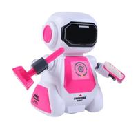 CORHAD Dancing Robot for Flashing Colorful Lights and Rotating Movement Interactive Early Education Electronic Walking Robot Playing Music Stories Poems for Brain Development Pink