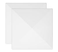 CORHAD Deck Post Cap 5-inch ABS Unique Tower Post caps White 2pcs Suitable for Outdoor Fence Posts and Dock pilings