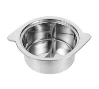CORHAD Deep Soup Pot Divided Pot 28cm Stainless Steel with Divider Thickened Design Large Capacity Prepare Two Different Broths Simultaneously Suitable for Home Cook and Dinner Parties