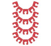 CORHAD Disposable Foam Toe Separators Soft Eva Foam Toe Spacers for Pedicure 200pcs in Red and Hygienic Design for Beauty Shop and Office Use