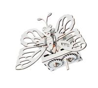 CORHAD DIY Hand Cranked Wooden Butterfly Assembly Educational Science Experiment Kit for Promotes Parent Interaction Enhances Practical Skills and Critical Thinking Craft Kit