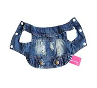 CORHAD Dog Denim Vest Jacket for Small Medium Dogs Ripped PET Coat Puppy Winter Clothing Accessory