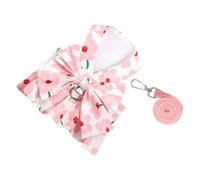 CORHAD Dog Dress Floral Print for Small Dogs Cute Summer Harness Outfit with Bowknot Decor Comfortable and Easy to Wear for Female Puppies and Kittens
