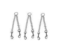 CORHAD Double Dog Leash Coupler Two-way Walking Lead Iron Chain Pulling Rope 3pcs for Safe Outdoor Dog Walking Training
