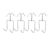 CORHAD Double Meat Hooks Stainless Steel 4pcs Bacon Hanger for Kitchen Grilled Fish Drying Suitable for BBQ Grill Masters and Butcher Use