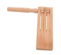 CORHAD Double Row Wooden Spinning Ratchet Noise Maker Natural Wood Mexican Early Education Musical Instrument for Party Favors Sports Events Christmas Celebrations