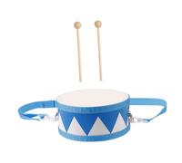 CORHAD Dual-sided Wooden Drum with Simulated Sheepskin Surface Hand-percussion Instrument for Educational Music Kit for Schools and Early Learning