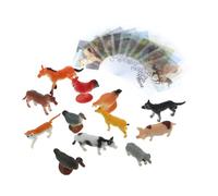 CORHAD Early Education Animal Matching Cognitive with Plastic Animal Models and English Flash Cards for Learning Concentration and Creativity Development