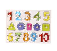 CORHAD Early Learning Wooden Numbers Jigsaw Puzzle for Educational for Boys Interaction Fun Preschool Activity