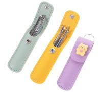CORHAD Earwax Removal Kit Safe 3 Sets with Portable Stainless Steel Earwax Pickers and Pu Storage Bag, Comfortable for Sturdy Ear Care Tools Cleaning at Home