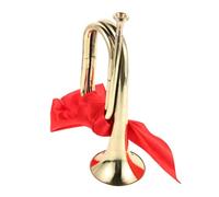 CORHAD Easy to Play Beginner Bugle Trumpet Brass Instrument with Mouthpiece for School Band Marching Orchestra Design