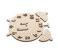 CORHAD Educational DIY Wooden Clock for Preschool Math Learning Cognitive Skill Building Paint-friendly Smooth Surface Creative and Shape Assembly