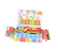 CORHAD Educational Plaything Math Counting Stick Puzzle Box Arithmetic Teaching Aid for Early Learning Assorted Color Mathematics for Brain Development