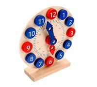 CORHAD Educational Wooden Clock for Teaching Model for Boys and Practical Learning Aid for Kindergarten and Primary Students Stimulates Recognition and Intellectual Development